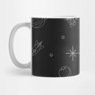 Space Pattern with black background Mug